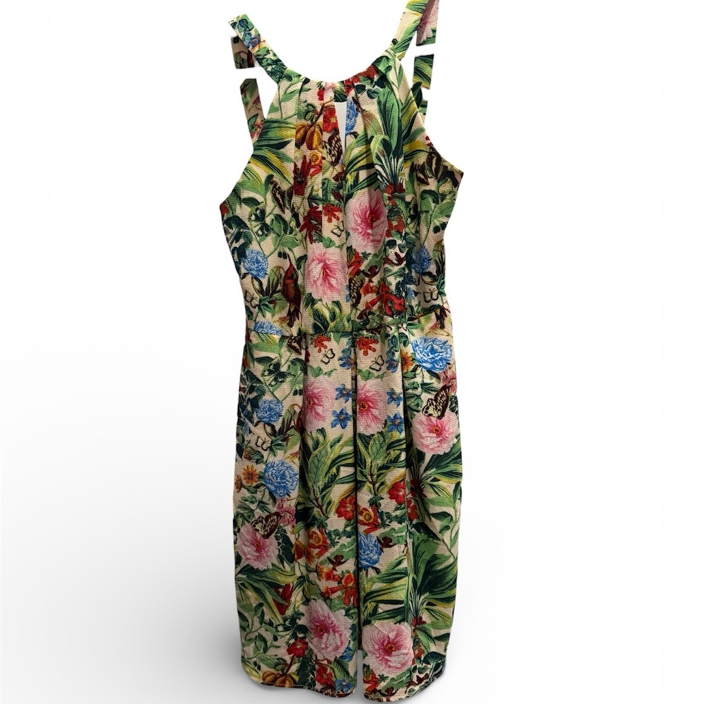 Maggy London Floral Print Sleeveless Dress size 4